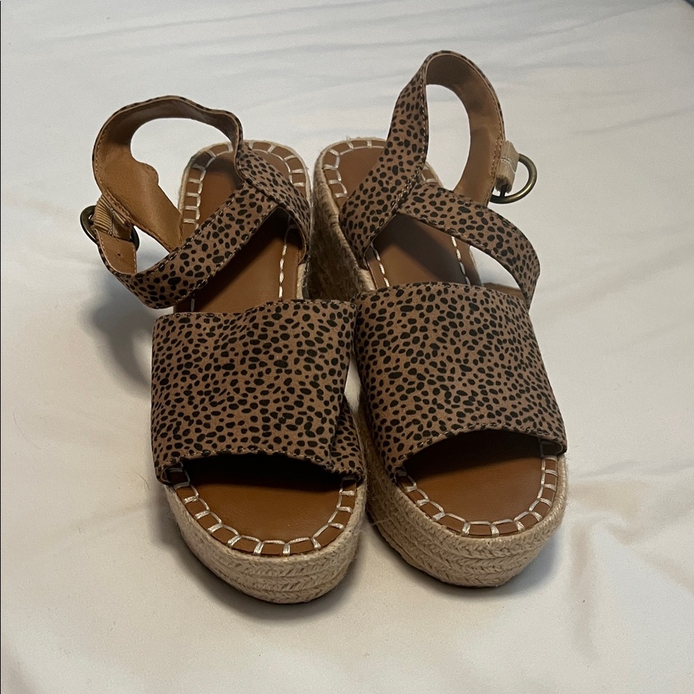 Leopard Print Espadrille Sandals